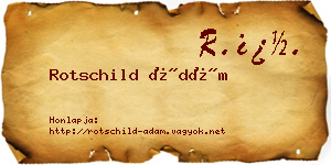 Rotschild Ádám névjegykártya